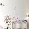 A Colorful Tree and  Animals Wall Decal